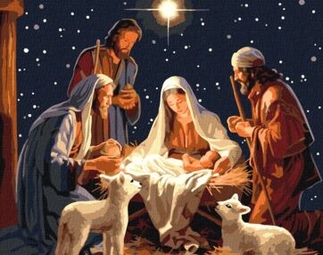 Розпис по номерах 40х50 КНО8367 Таїнство Різдва "Ідейка"