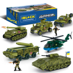 Конструктор  IBLOCK 921-489 PL Армія  4 види (173-349 деталей)