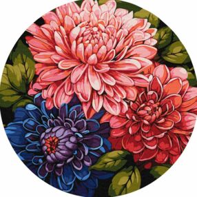 Розпис по номерах d39см КНО-R1047 Барвистий букет "Ідейка"