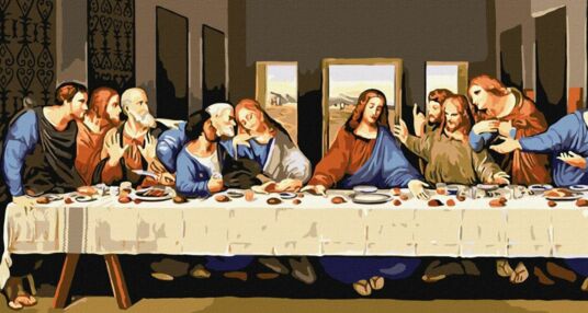 Розпис по номерах 30х70 КНО8423 тайна вечеря "Ідейка"