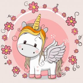 Розпис по номерах 30х30 15501-АС Єдиноріжка з крилами "Art Craft" арт крафт