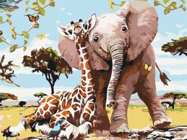 Розпис по номерах 40х50 BS8895 Милі друзі  brushme Брашми