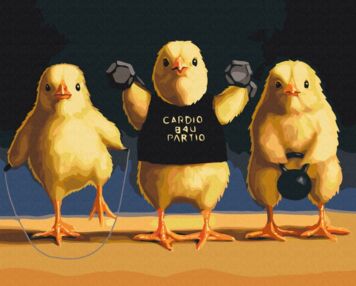 Розпис по номерах 40х50 BS53472 Кардіо курчата brushme Брашми