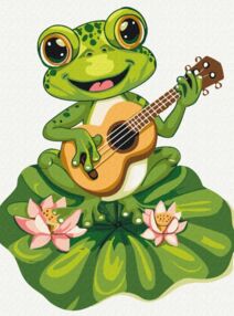 Розпис по номерах 30х40 КBS0154 Жабеня гітарист brushme Брашми