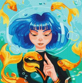 Розпис по номерах 40х40 SBS024 Підводна історія brushme Брашми