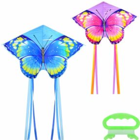 Повітряний змій ширина 140 см довжина 95 см хвіст 160 см метелик 2 кольори MR 1153