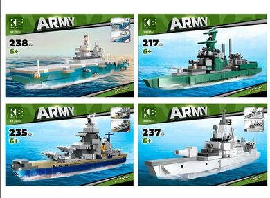 Конструктор 4 види військовий корабель 217 деталей KB 2021