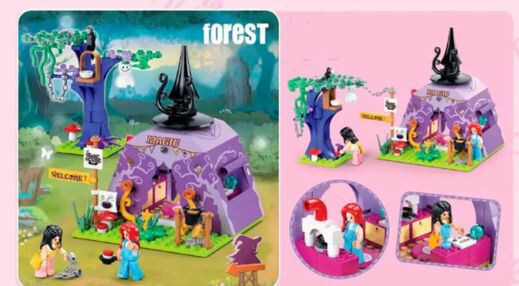 Конструктор Sluban Рожева серія будинок чарівниці фігурки 179 деталей М38-В1055