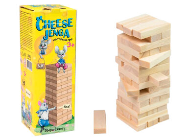 Гра настільна Cheese Jenga 54 брусків  30545