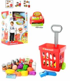 Магазин 661-84 касовий апарат, сканер, візок, продукти, дитячий набір