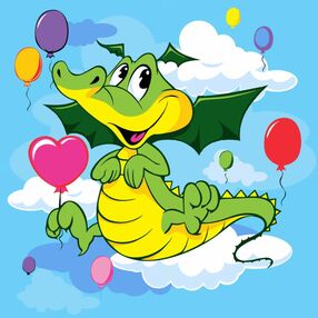 Розпис по номерах 30х30 ES-0825 Повітряний дракоша "Strateg"