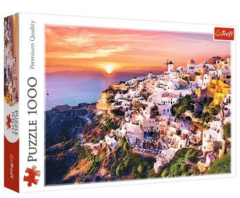 Пазли 1000 елементів Захід над Санторіні Trefl 10435