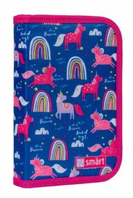 Пенал SMART одинарний з 2-ма клапанами Unicorn HP-04 синій 532831 Пенал SMART одинарний з 2-ма клапанами Unicorn HP-04 синій 532831