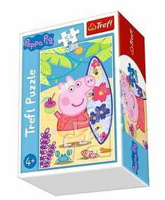 Пазли 54 елемента Міні Відпочинок на пляжі Веселе поросятко Trefl 19626