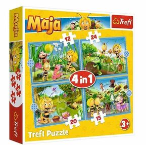 Пазли 4 в 1 Пригоди бджілки Майя Trefl 34356