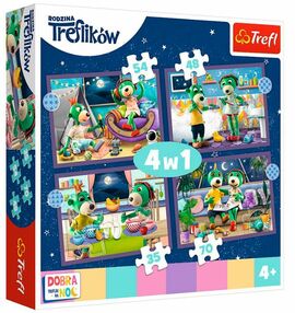 Пазли 4 в 1 Перед сном Сім'я Трефликів Trefl 34399