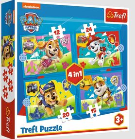 Пазли 4 в 1 Весела команда Щенячий патруль Trefl 34628