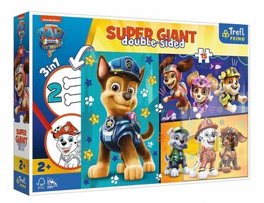 Пазли + розмальовка 15 елементів Super GIANT Щасливі друзі Щенячий патруль Trefl 42002