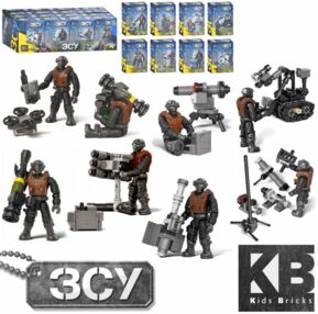 Конструктор військовий фігурка-солдат зброя від 31 деталі KB 1129