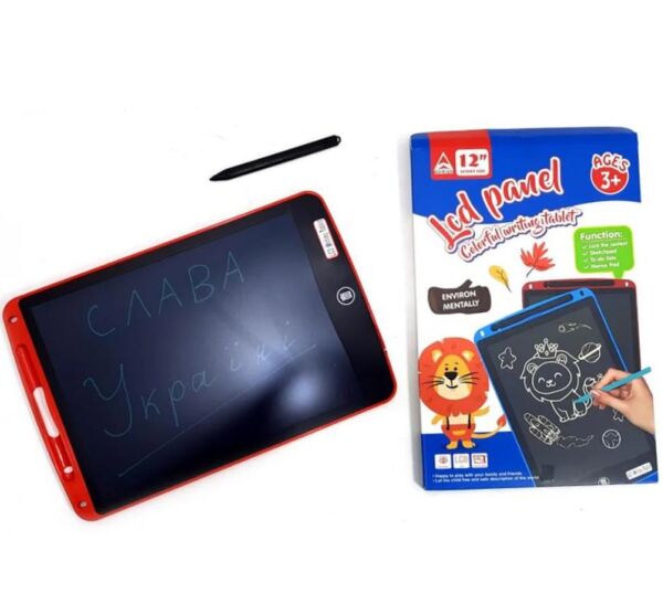 Планшет LCD для малювання 12 дюймів 28 х 19 х 0,8 см монохромний 1202 Ціна (цена) 83.00грн. | придбати  купити (купить) Планшет LCD для малювання 12 дюймів 28 х 19 х 0,8 см монохромний 1202 доставка по Украине, купить книгу, детские игрушки, компакт диски 0