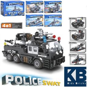 Конструктор поліція транспорт від 163 деталей 4 види KB 5904