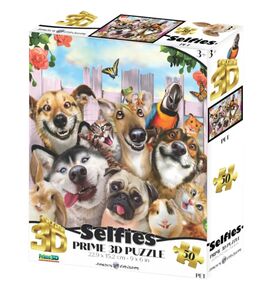 Пазли 3D домашні тварини селфі 50 деталей 31012