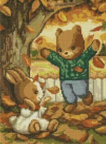 Алмазна мозаїка б/підрамн 30х40 АМС7740 Золотий листопад "Ідейка"