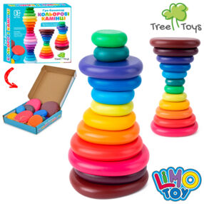 Деревяна гра Баланс кільця каміння 12 штук MD 1935