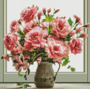 Алмазна мозаїка 40х40 АМО7863 Аромат букета "Ідейка"