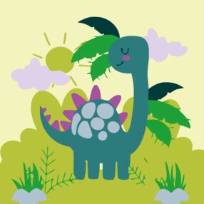 Розпис по номерах 20х20 HH7087 Динозаврик "Strateg"