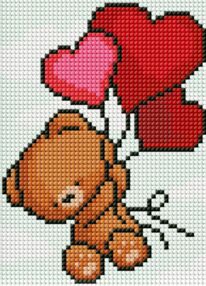 Алмазна мозаїка б/підрамн 15х20 АММ1011 Чарівне ведмежатко "Ідейка"