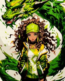 Розпис по номерах 40х50 BS53825 Амулет дракона brushme Брашмі