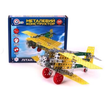 конструктор (4791) металевий літак-біплан