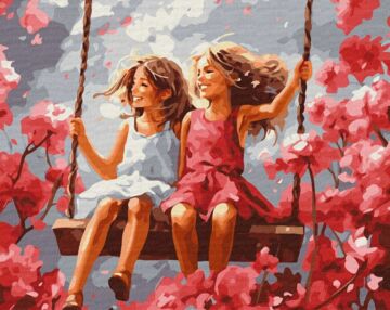 Розпис по номерах 40х50 КНО8364 Найкращі подружки "Ідейка"