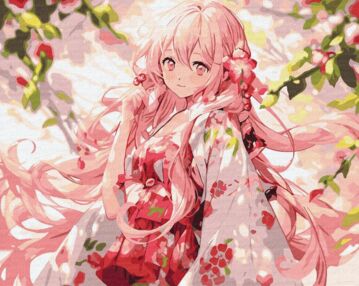 Розпис по номерах 40х50 КНО8383 У квітучому саду "Ідейка"