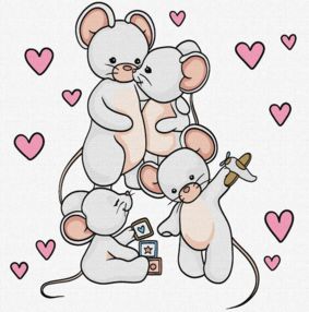 Розпис по номерах 25х25 КНО6147 Щаслива сім'я "Ідейка"