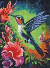 Алмазна мозаїка б/підрамн 30х40 АМС7845 Витончена колібрі "Ідейка"