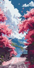 Розпис по номерах 40х80 11570-АС Весняний краєвид"Art Craft" арт крафт