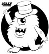 Jolly monsters розмальовка на чорному фоні Ціна (цена) 17.50грн. | придбати  купити (купить) Jolly monsters розмальовка на чорному фоні доставка по Украине, купить книгу, детские игрушки, компакт диски 1