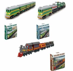 Конструктор локомотив 4 вагони 3 види ST526-9-8