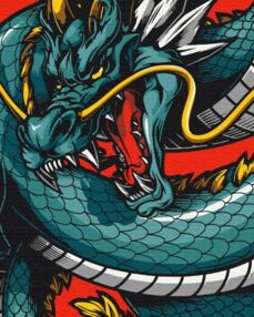 Розпис по номерах 40х50 BS53712 Королівський дракон brushme Брашмі