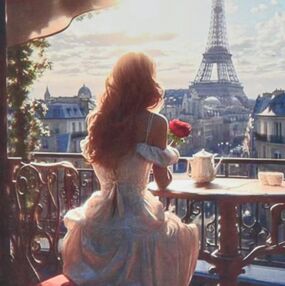 Алмазна мозаїка 30х30 HEE16310 Вид на Париж "Strateg"