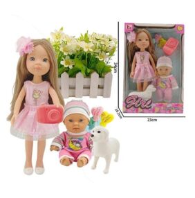 Лялька LS1307-1 З з пупсом і песиком розмір 33см
