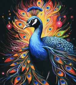 Алмазна мозаїка 30х40 HEG88146 Магія павича "Strateg"