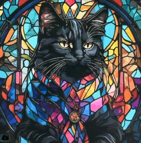 Алмазна мозаїка 30х30 DEEX16279 Магія чорного кота "Strateg"