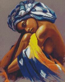 Алмазна мозаїка 40х50 FA40833 Темношкіра краса "Strateg"