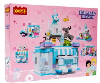 Конструктор 648 елементів Дівчатка Зимовий будиночок COGO 3061