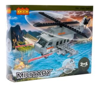 Конструктор 191 елементів Армія Літак + Гелікоптер 2 в 1 COGO 7006