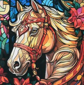 Алмазна мозаїка 30х30 DEEX16289 Білий вершник 6967 "Strateg"