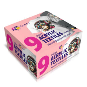 Набір акрилових фарб для текстилю 9 штук по 20 мл 5026-АС